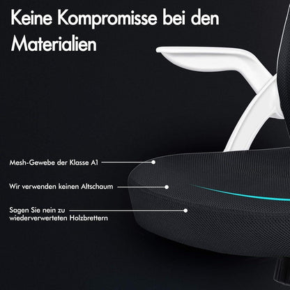 Ergonomischer Büro-Schreibtischstuhl mit Lordosenstütze und
