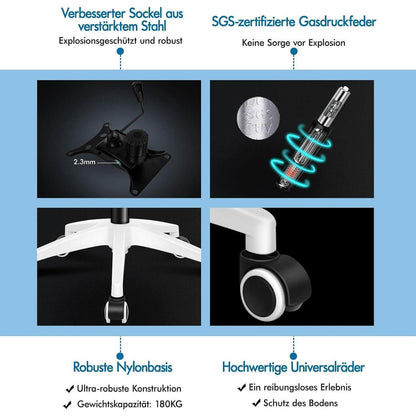 Ergonomischer Büro-Schreibtischstuhl mit Lordosenstütze und