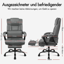 Ergonomischer Bürostuhl mit Fußstütze und hoher Rückenlehne