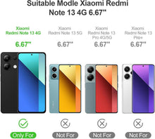 Lederhülle Xiaomi Redmi Note 13 4G Wallet Schutzhülle Golden