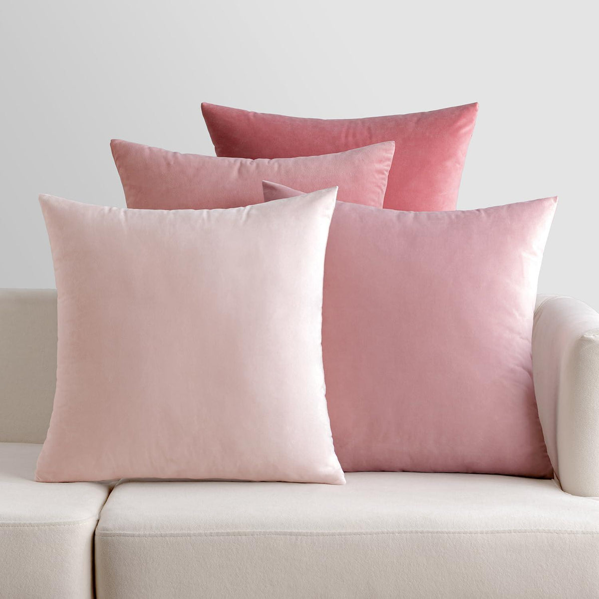 Samt Kissenbezug Set Deko Bezug Couchkissen 45x45 Wohnzimmer