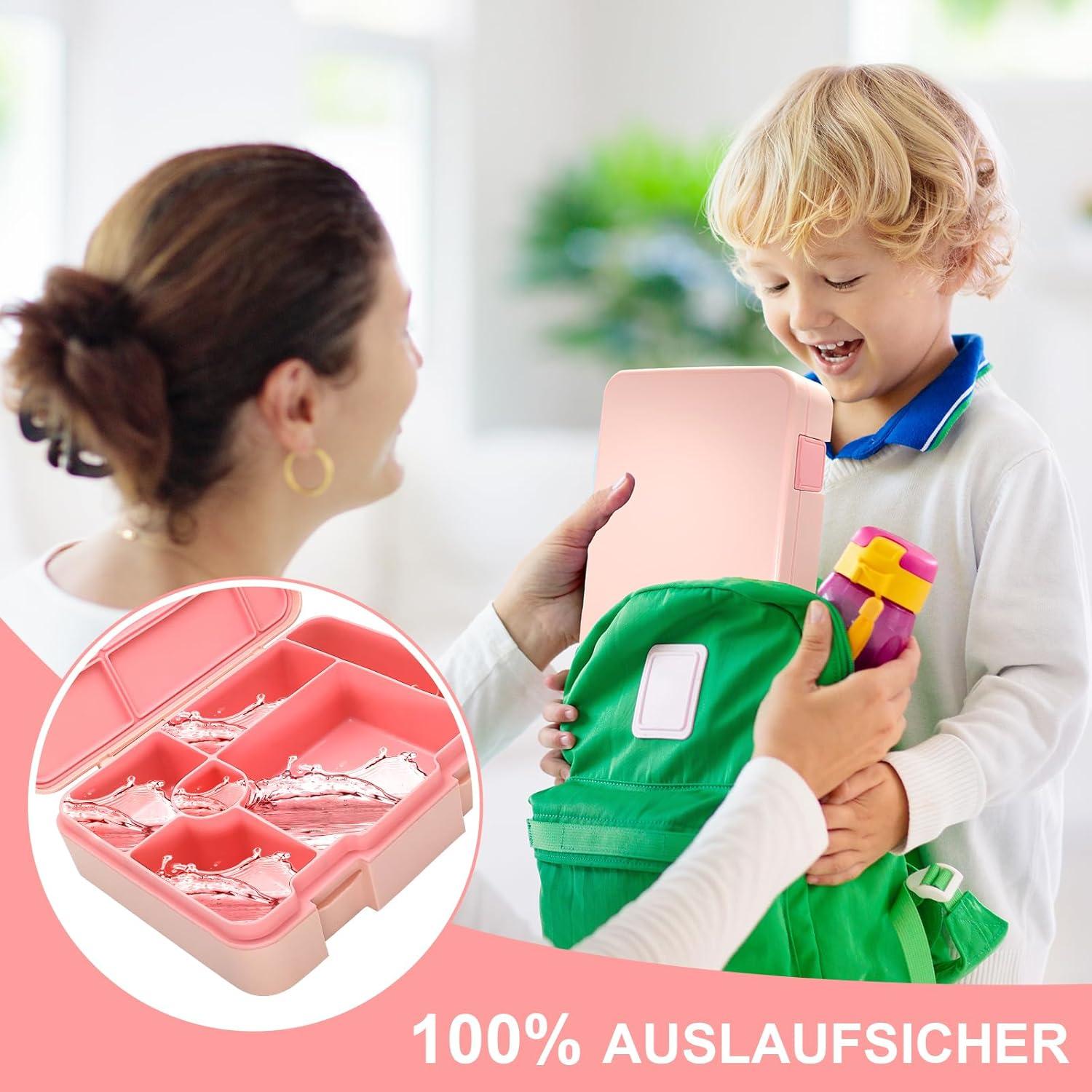 IJIAMY Brotdose Kinder Bento Box Auslaufsicher Lunchbox Mädchen Jungen Snackbox
