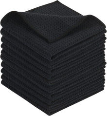 Schwarze Mikrofaser Spültücher Set 10er Pack 30x30cm waschbar