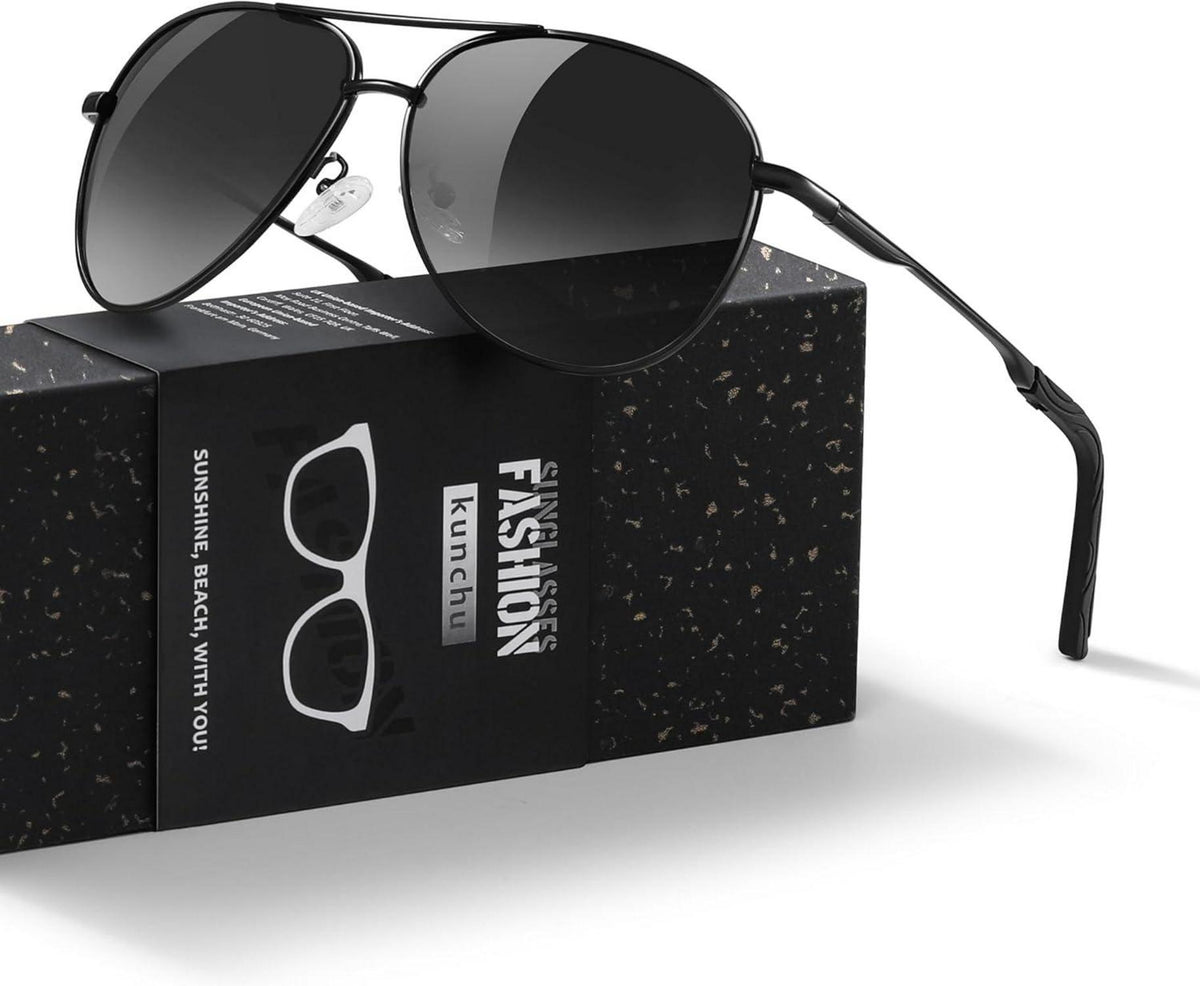 Polarisierte UV400 Sonnenbrille für Herren und Damen Outdoor Schwarz