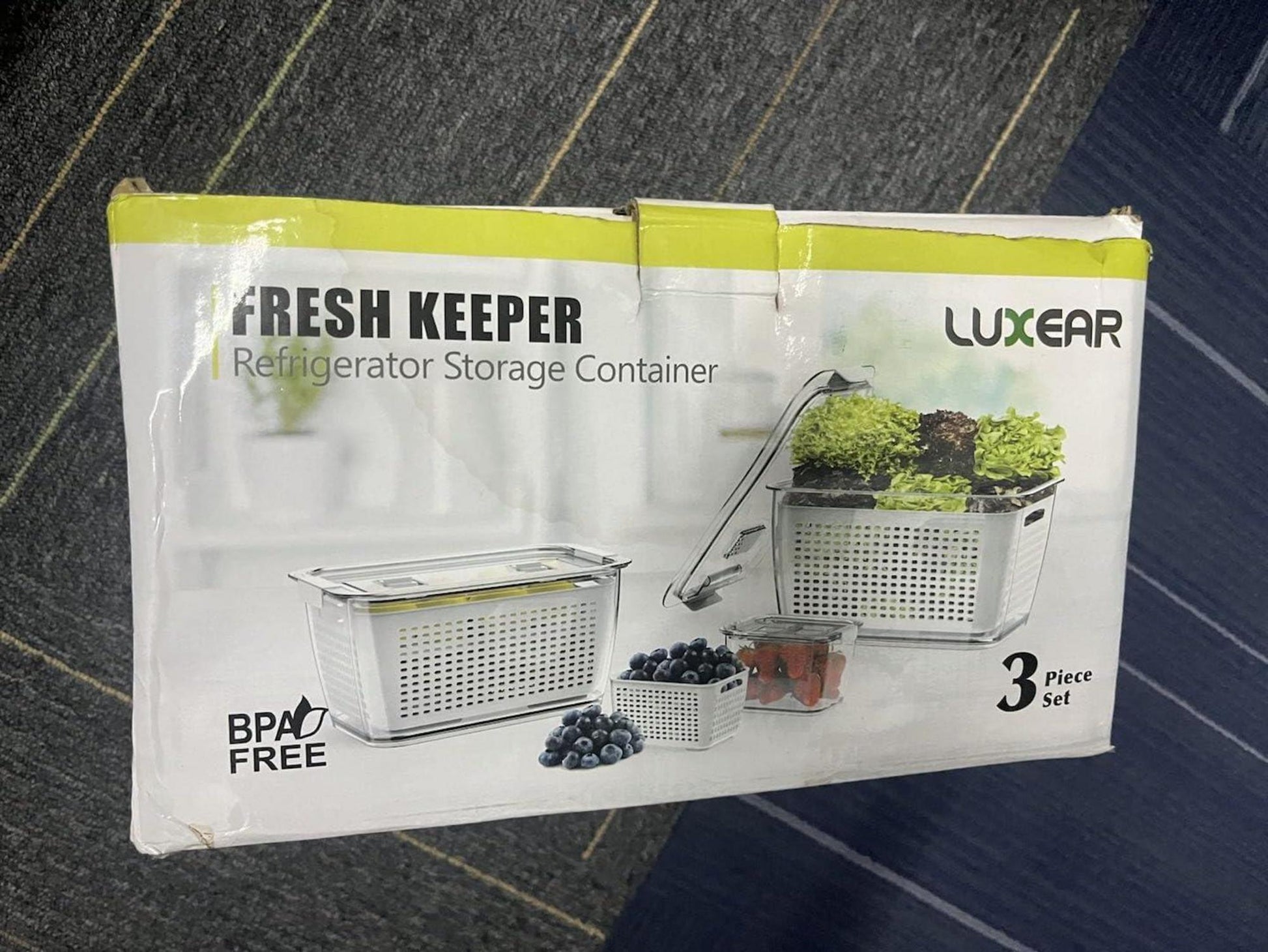 3er Set Frischhaltedosen für Obst und Gemüse, BPA-frei