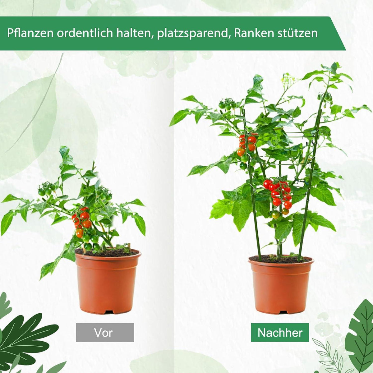 Rankhilfe Tomate Gurke Blume Stahl Kunststoff Gemüse Blume