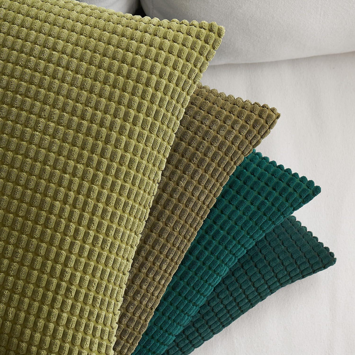 EMEMA Kordsamt Kissenbezug 4er Set Deko Sofakissen 50x50 cm