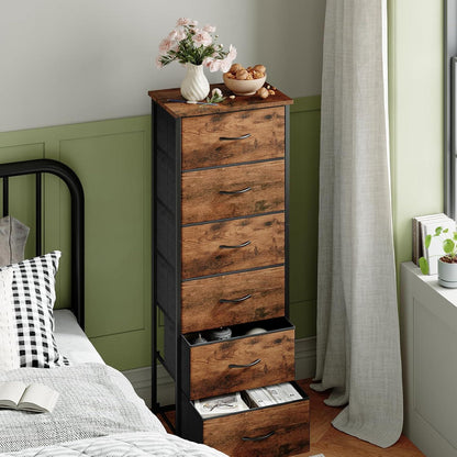 Kommode mit 6 Stoffschubladen – Schlafzimmer, Wohnzimmer, Flur