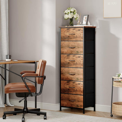 Kommode mit 6 Stoffschubladen – Schlafzimmer, Wohnzimmer, Flur