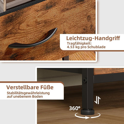 Kommode mit 6 Stoffschubladen – Schlafzimmer, Wohnzimmer, Flur