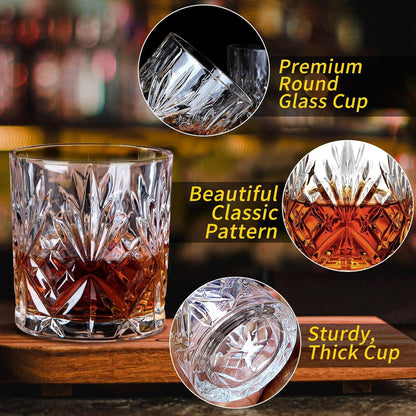 Whiskygläser 2er-Set Rocks-Gläser 325 ml Bourbon Cognac Rum Brandy