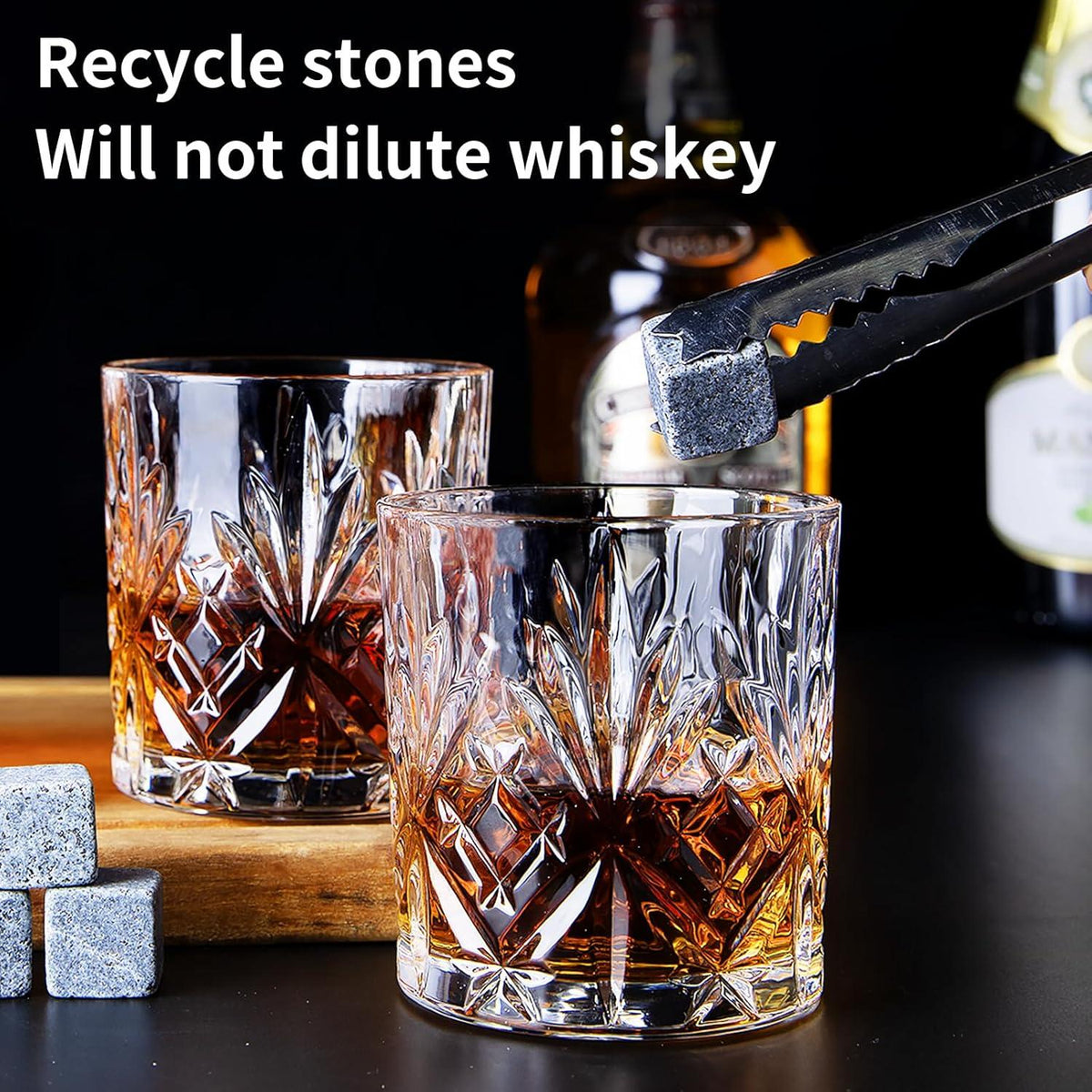 Whiskygläser 2er-Set 325 ml Rocks-Gläser Tumbler altmodische Glas-Trinkbecher Bourbon Cognac Rum Brandy