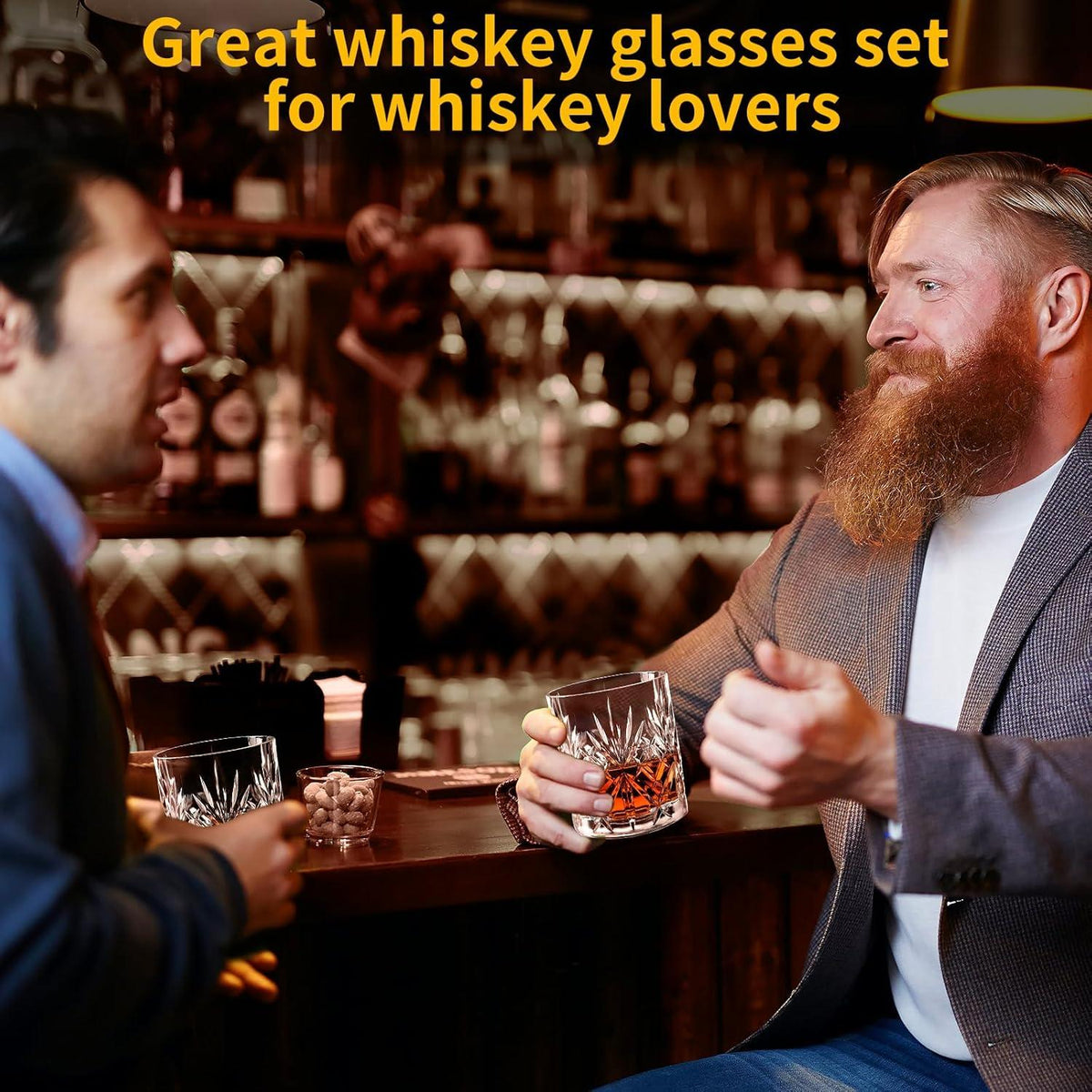 Whiskygläser 2er-Set 325ml Rocks-Gläser Tumbler Bourbon