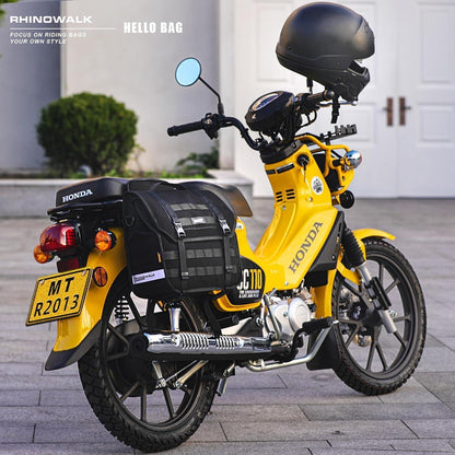 Motorrad Satteltaschen wasserdicht 13L Schnellverschluss schwarz