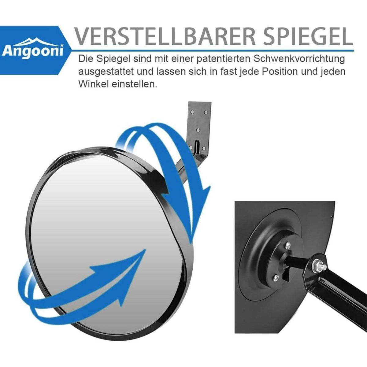 Konvexspiegel 30cm für Garage & Einfahrt - Weitwinkel Sicherheitsspiegel