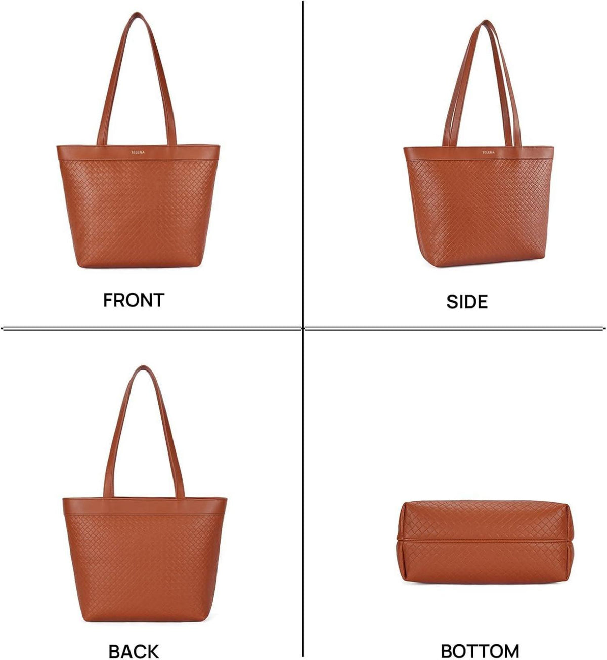Telena Damen Schultertasche PU Leder Umhängetasche Crossbody Bag