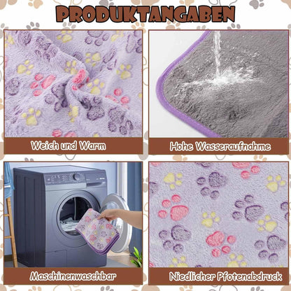Flauschige Haustierdecke 3er Set – Weich & Waschbar (76x52cm)