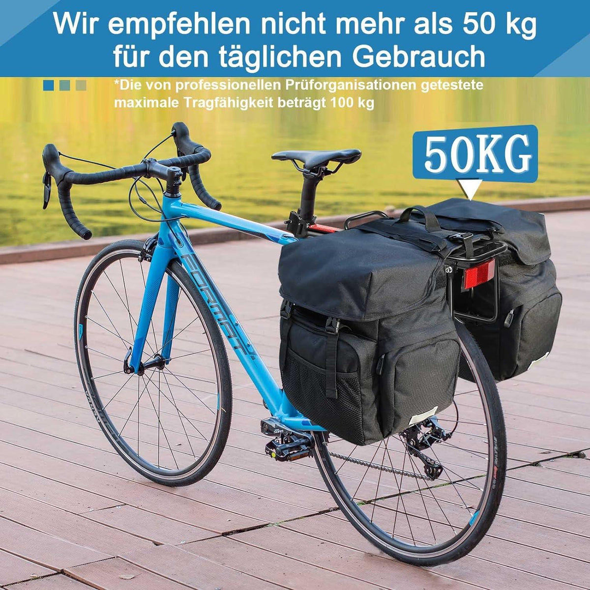 Leichter Gepäckträger für Mountainbike 24-29 Zoll | Tragfähigkeit 50