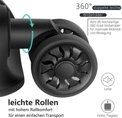 Hartschalen-Koffer Rollkoffer Set-2tlg ABS TSA-Schloss Türkisgrün