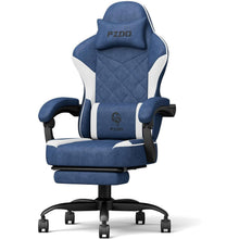 Ergonomischer Gaming Stuhl mit Fußstütze und 145° Neigung in
