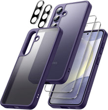 Hülle Samsung Galaxy S24 5G 5-in-1 Set Matt + Glas Schwarz