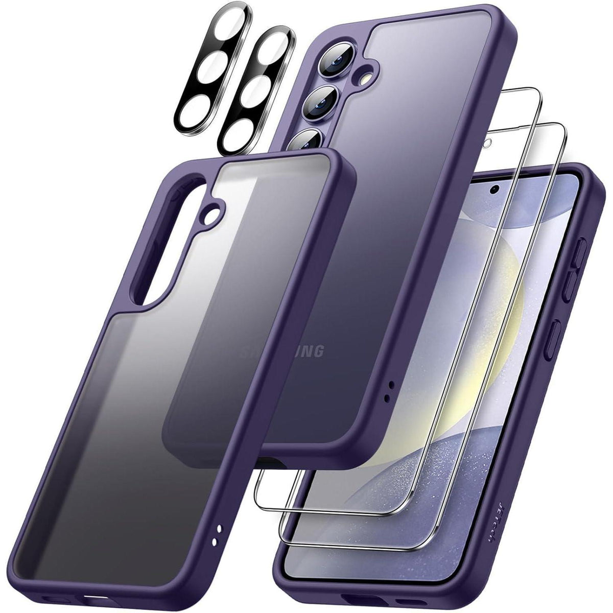 Schutzhülle 5in1 für Samsung S24+ mit Displayschutz Cobalt Violet