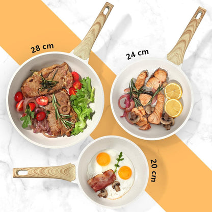Bratpfanne 28cm Granit Antihaft Pfanne Induktion PFOS/PFOA-Frei