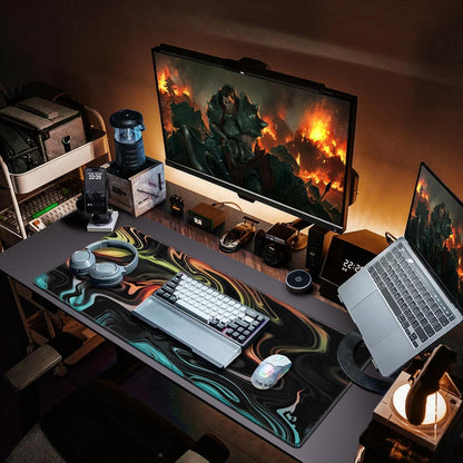XXL Gaming Mauspad 900x400mm - Wasserdicht, Anti-Rutsch, Kunst Design