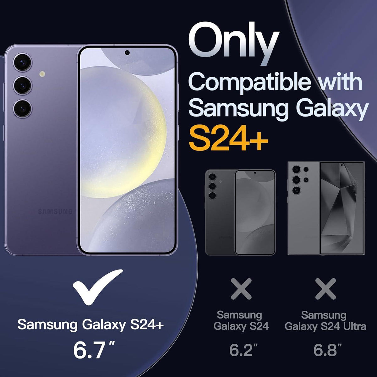 Samsung Galaxy S24+ 5G Hülle mit 2x Glasfolie & Kameraschutz