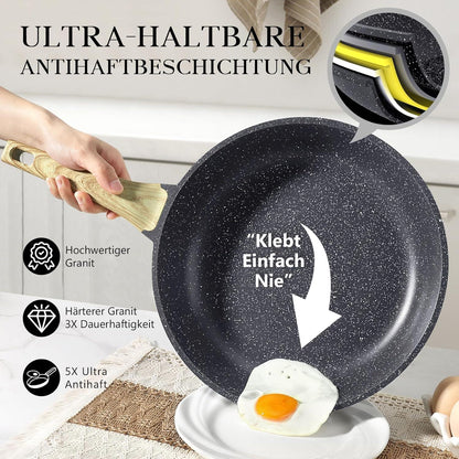 Granitbeschichtete Pfanne 20cm Induktion PFOS/PFOA-frei