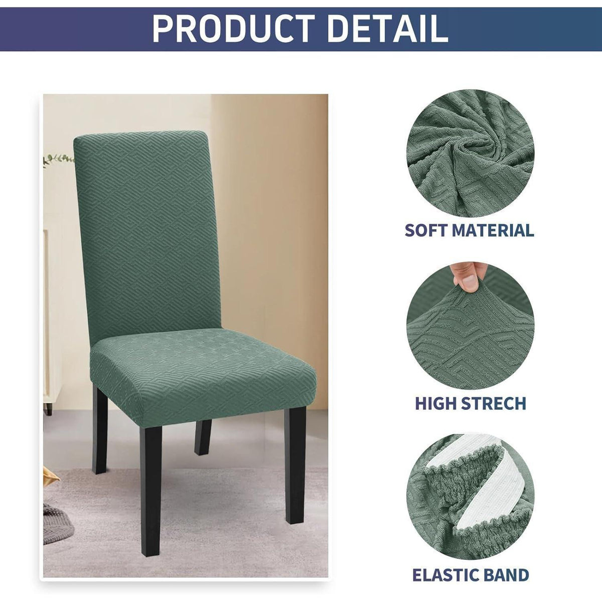 Stuhlhussen 4er Set Stretch – Universal Sitzbezug für Stühle