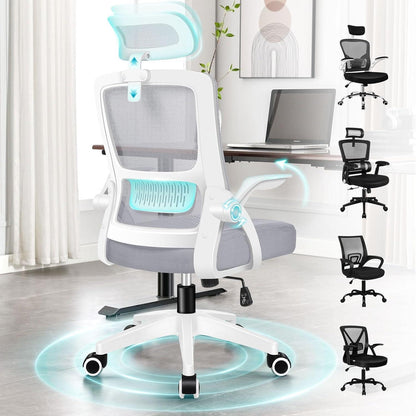 ALFORDSON Büro-Schreibtischstuhl mit Lordosenstütze und