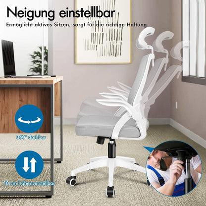 ALFORDSON Büro-Schreibtischstuhl mit Lordosenstütze und