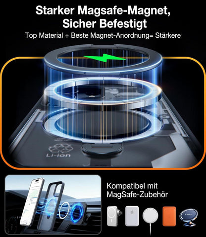 TORRAS 360° Ostand Spin iPhone 15 Pro Max Hülle Militärschutz