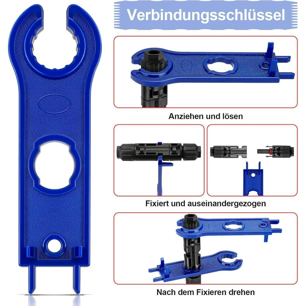 Solar Crimpzange Set für PV Kabel 2.5-6mm² mit Steckern