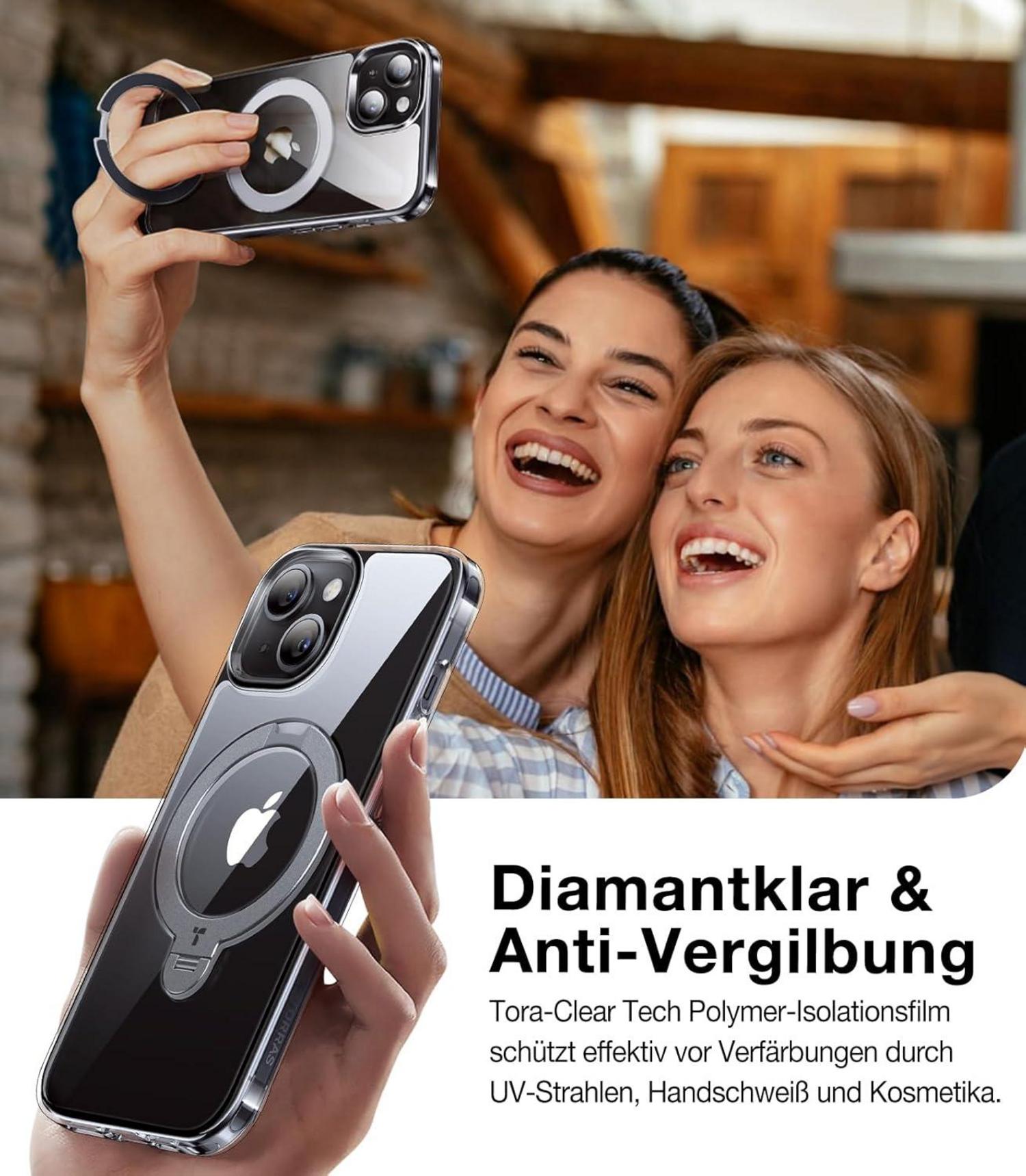 360° Ostand Spin iPhone 13/iPhone 14 Hülle Militärschutz