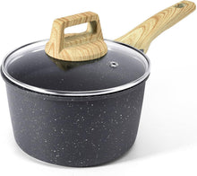 Kasserolle mit Deckel 16cm Granit-Antihaftbeschichtet Induktion Grau