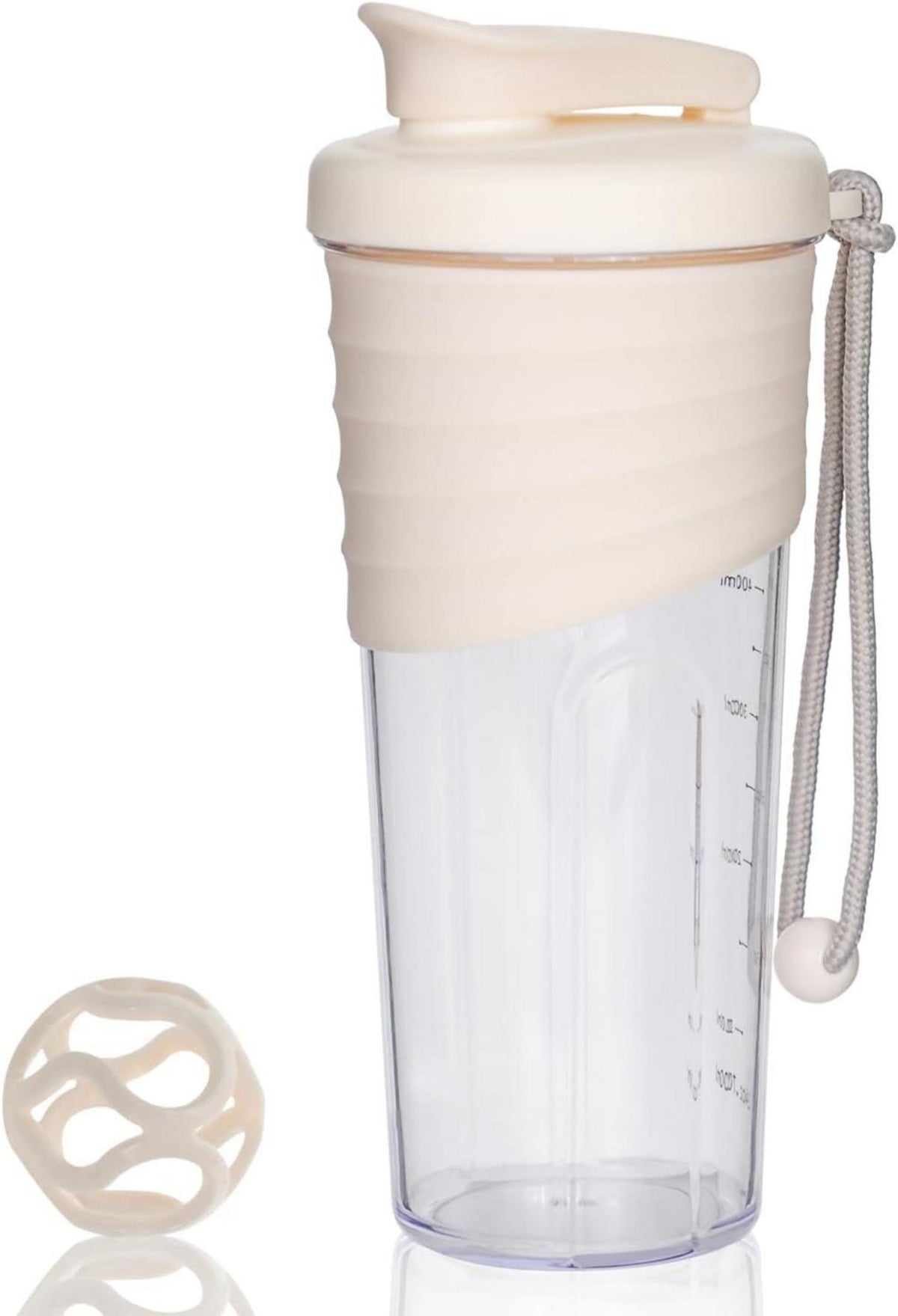 Protein Shaker 700ml Auslaufsicher BPA-frei Beige