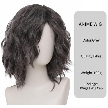 Graue Herren Perücke Kurz Anime Cosplay Perücke Synthetisch