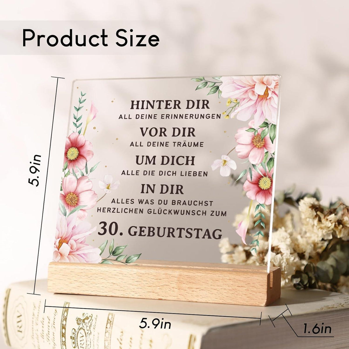 Holzschild 30. Geburtstag Frau Personalisiert 1994 Geschenk Idee