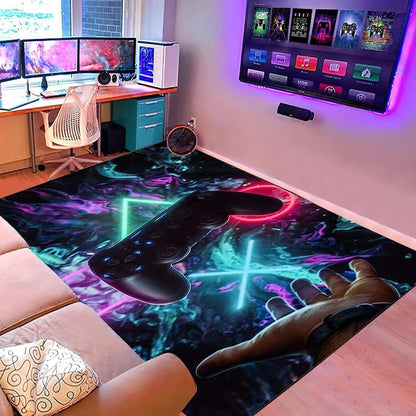 Gaming Teppich Rutschfest 120x160 cm – Dekorativer Spielbereich Teppich