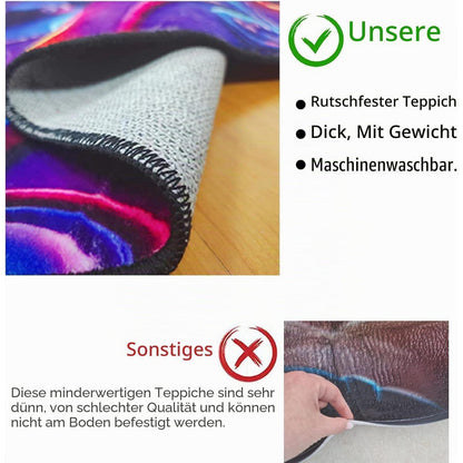 Gaming Teppich Rutschfest 120x160 cm – Dekorativer Spielbereich Teppich