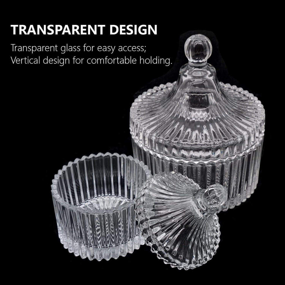 Süßigkeiten Glas Dose mit Deckel 2er Set 100/300 ml Transparent