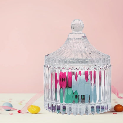 Glas Bonbongläser 100/300 ml mit Deckel Transparent Keksdose