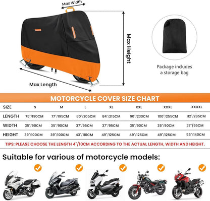 Motorrad Abdeckplane 300D Wasserdicht Oxford Outdoor L (205