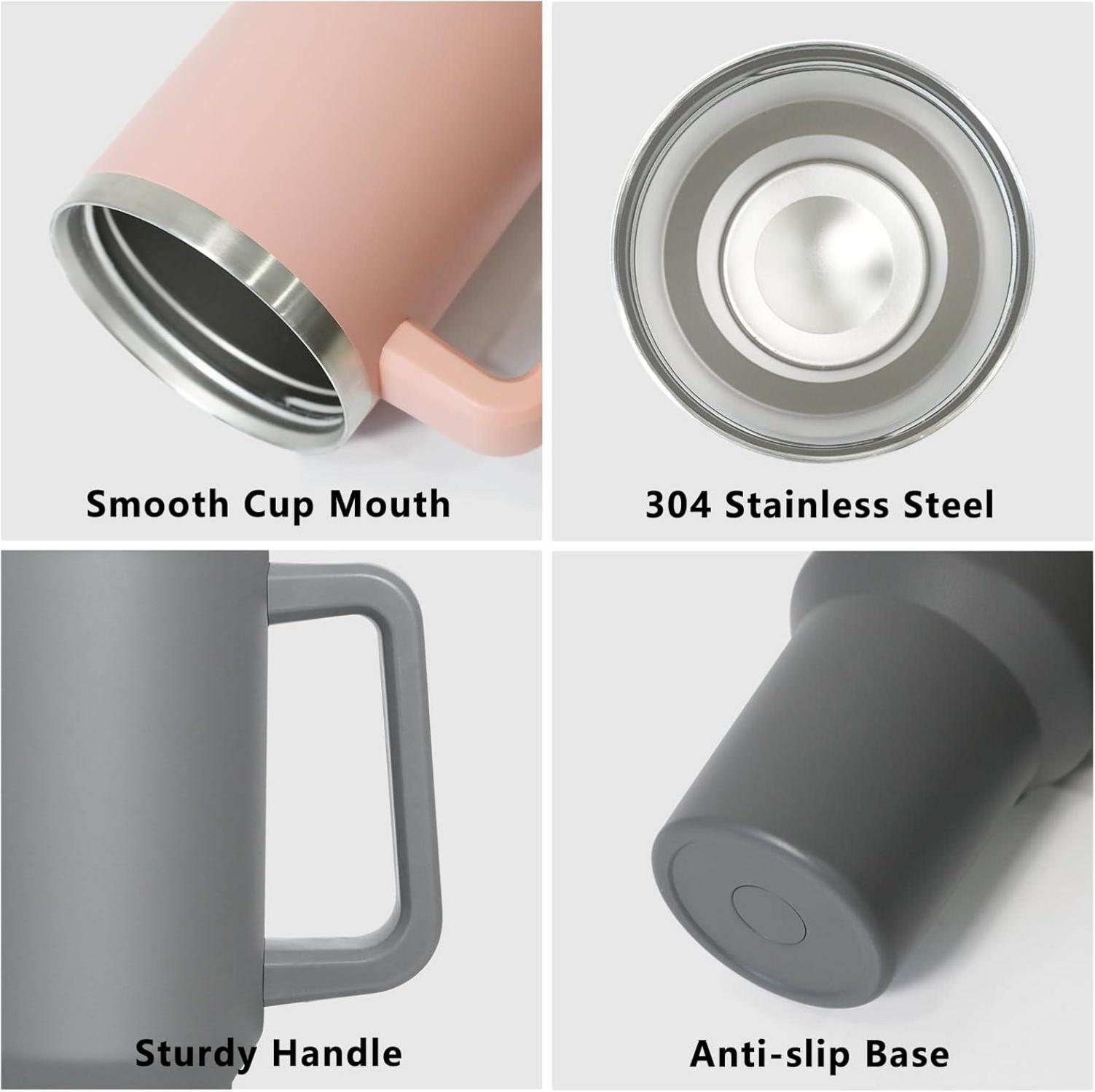 Thermobecher 2-in-1-Deckel 1180ML Kaffeebecher Thermo Trinkbecher