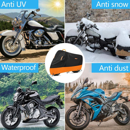 Motorrad Abdeckplane 300D Wasserdicht Oxford 5 Reflektierende Streifen