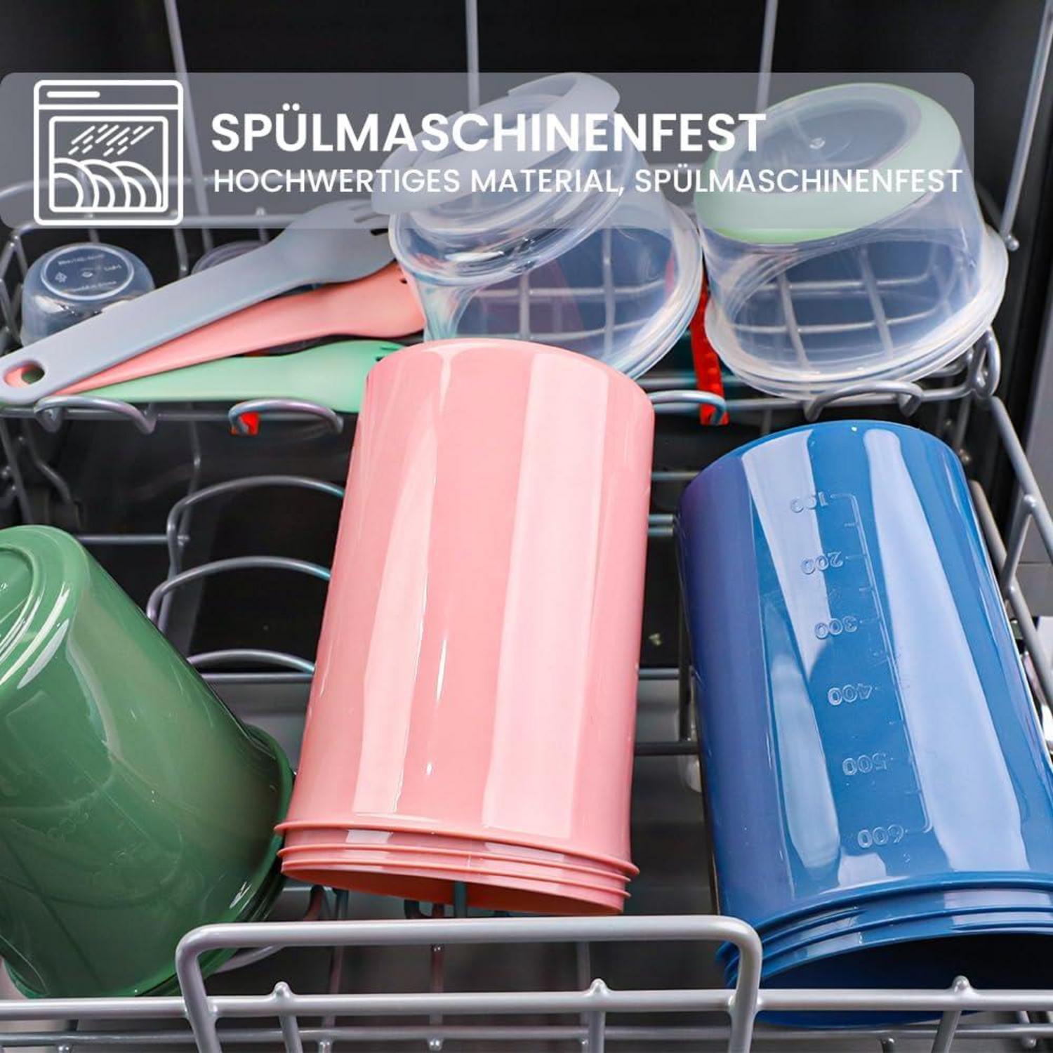 Bugucat Müslibecher to Go Set 560ml+310ml Yoghurt Salatbecher