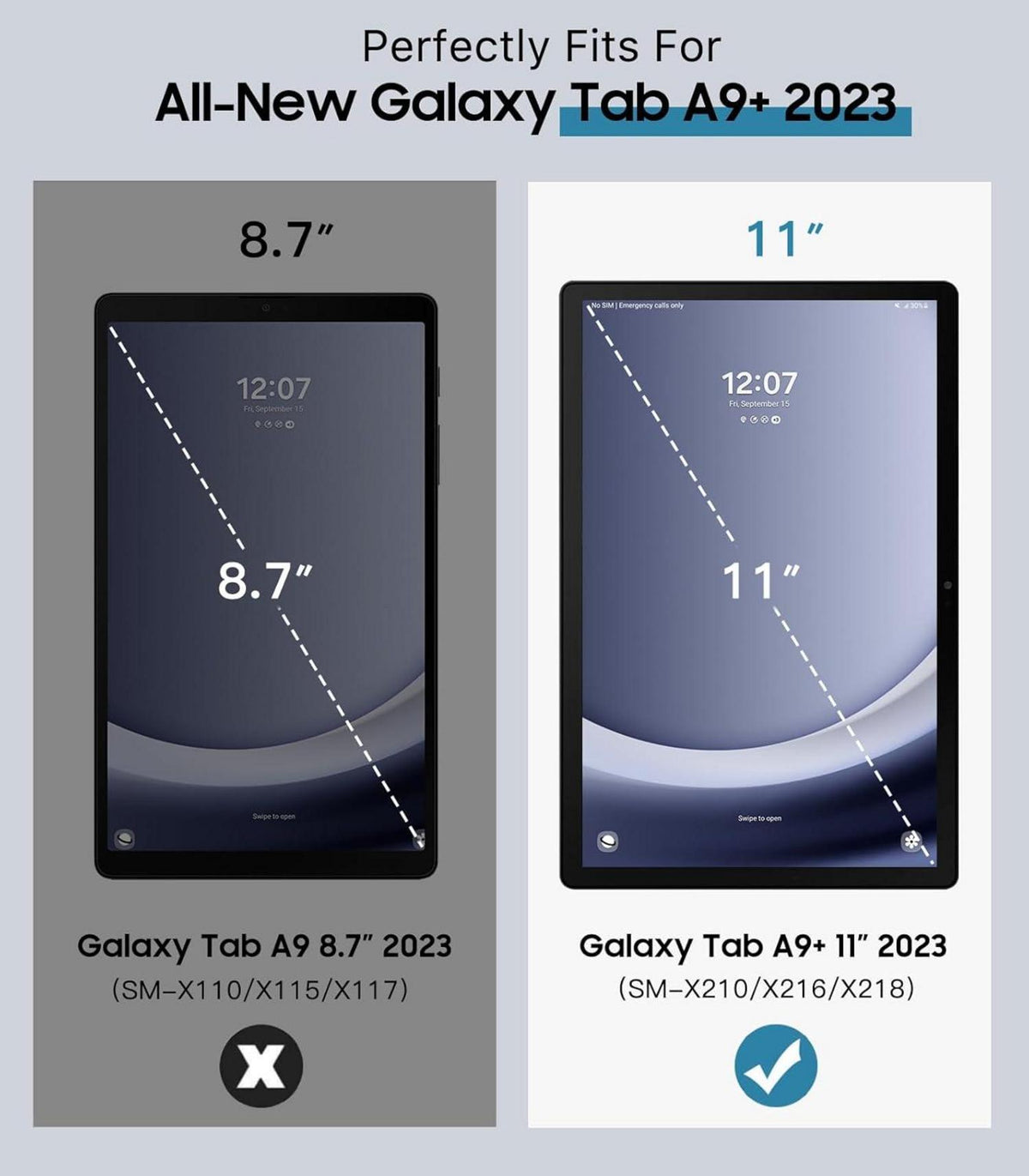 TiMOVO Hülle für Samsung Galaxy Tab A9+ 11 Zoll