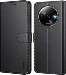 Handyhülle Xiaomi Redmi A3 Leder Klapphülle Schwarz Magnetisch